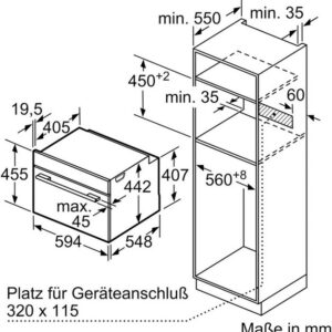 BOSCH Einbau-Dampfgarer CDG634AB0, mit touchControl