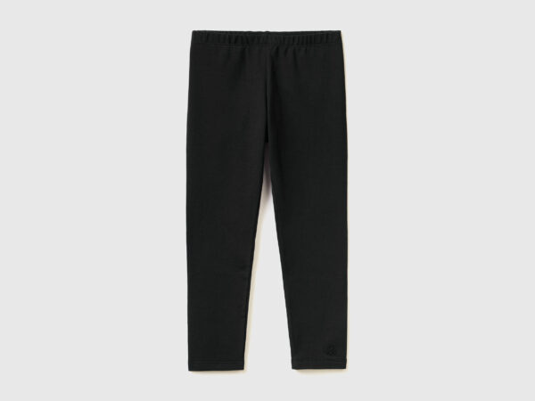 Benetton, Leggings Aus Stretchiger Baumwolle, größe 82, Schwarz, female