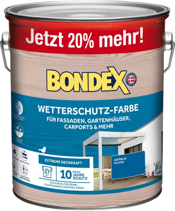 Bondex Wetterschutzfarbe azur 3 L