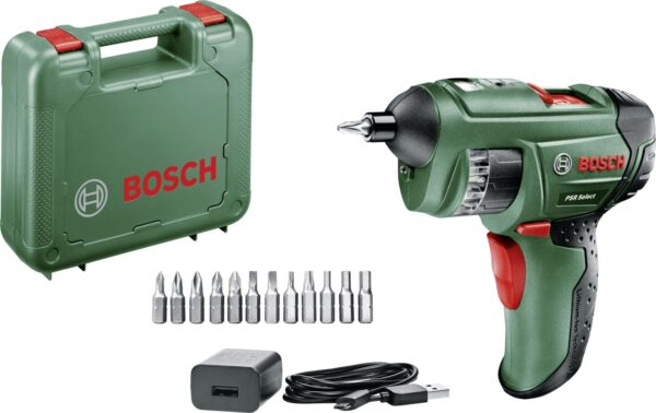 Bosch Akku-Schrauber PSR Select 3,6 V, 1,5 Ah, inkl. Akku und Ladegerät