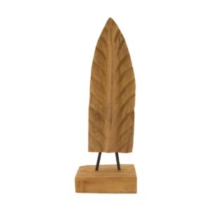 Dijk Statue Blatt Teak 18 x 12 x 48 cm