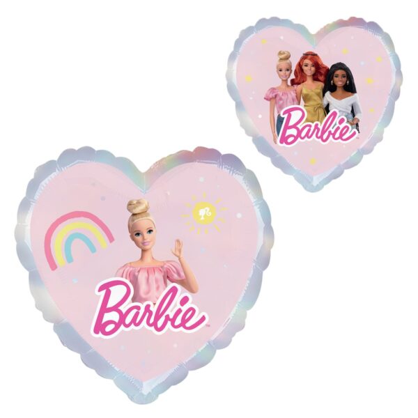 Folienballon Barbie Heart rund 45 cm