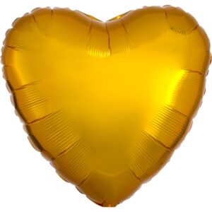 Folienballon Metallic Gold Herz 43 cm