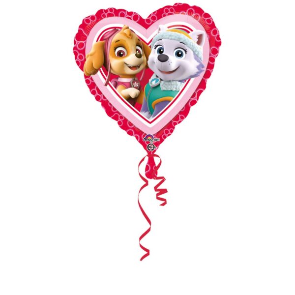 Folienballon Paw Patrol Pink - Love Herz 43 cm