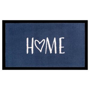 Fußmatte Fußmatte Home, blau 45x75 cm, Teppich Boss, rechteckig, Höhe 6 mm, In/- Outdoor geeignet, Schriftzug, Robust, Pflegeleicht, Kurzflor, Teppich Boss, rechteckig, Höhe: 5 mm