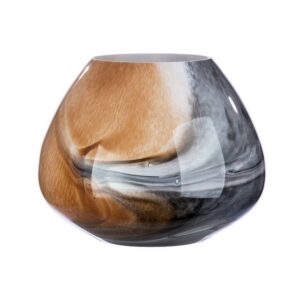 GILDE Dekovase GILDE Vase Draga - braun - H. 30cm x D. 38cm