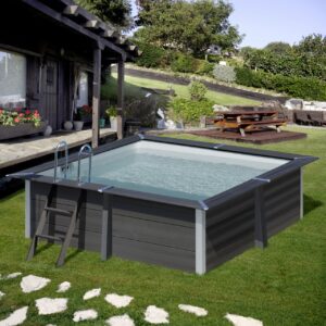 Gre Composite Pool quadratisch grau 326 x 326 x 96 cm