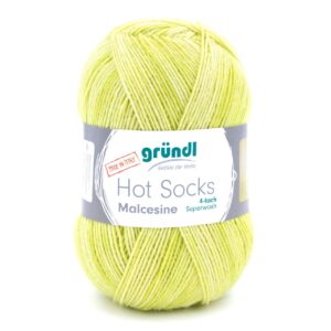 Gründl Wolle Hot Socks Malcesine, 4-fach, 100 g, zitronat multicolor