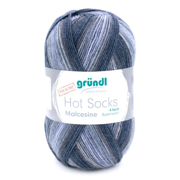 Gründl Wolle Hot Socks Malcesine, 4-fach,100 g, graphit multicolor