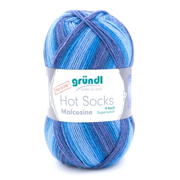 Gründl Wolle Hot Socks Malcesine, 4-fach,100 g, ocean multicolor