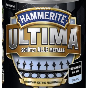 Hammerite Metallschutzlack ULTIMA glänzend tiefschwarz RAL 9005 750 ml