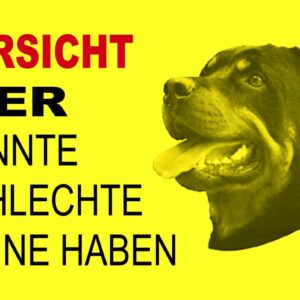 Hermann Schütz Aufkleber Hund Vorsicht er könnte schlechte Laune haben