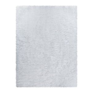 Hochflor-Teppich Hochflor-Teppich Für Wohnzimmer, Shaggy Mit Glitzer-Garn, Einfarbig In Weiß, TT Home, rechteckig, Höhe: 74 mm