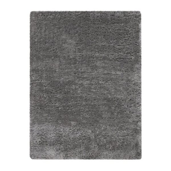 Hochflor-Teppich Hochflor Teppich Waschbar Für Wohnzimmer Und Schlafzimmer Einfarbig in Grau, TT Home, rechteckig, Höhe: 44 mm