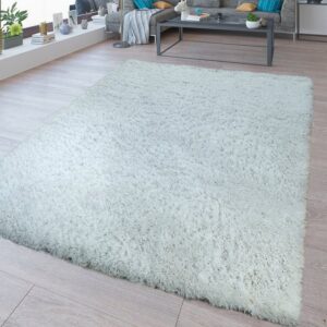 Hochflor-Teppich Waschbarer Hochflor Teppich Shaggy Flokati Look In Uni Creme, TT Home, rechteckig, Höhe: 44 mm