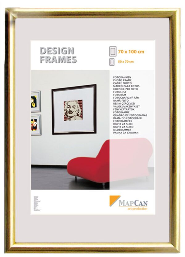 Kunststoff Bilderrahmen Design Frames gold, 50 x 70 cm