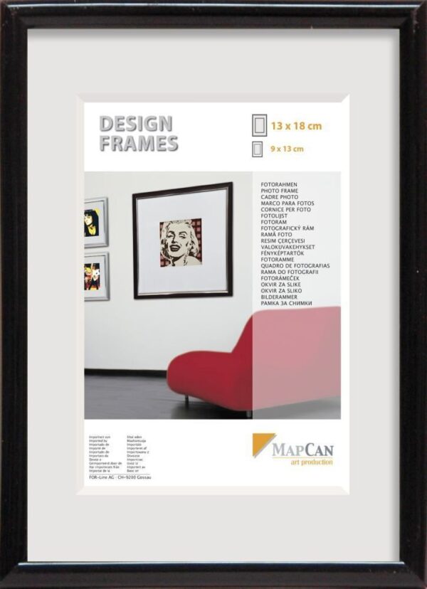 Kunststoff Bilderrahmen Design Frames schwarz, 61 x 91,5 cm