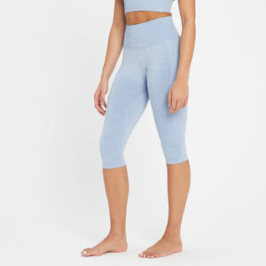 MP Damen Composure Nahtlose Capri-Leggings - Blue Sky - S