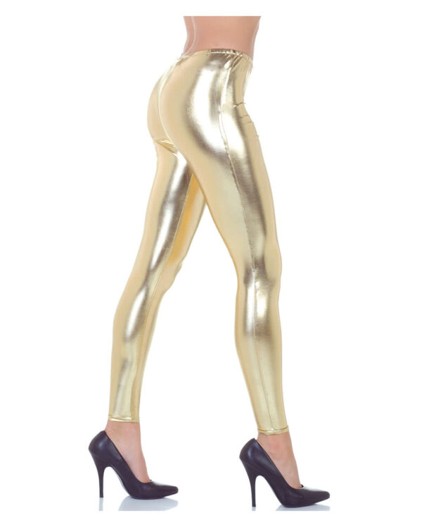 Metallic Leggings gold Kostümzubehör kaufen L/XL
