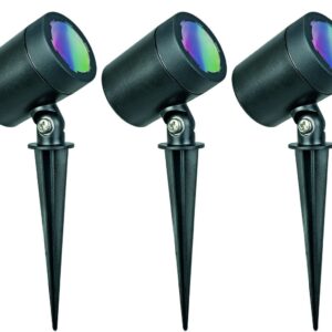 Müller Licht tint 3er Set LED Gartenspot Flores Gen2 19,5 x 6,5 cm RGBW