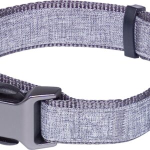 Nobby Halsband Linen Deluxe L 28-40 cm B 20 mm grau