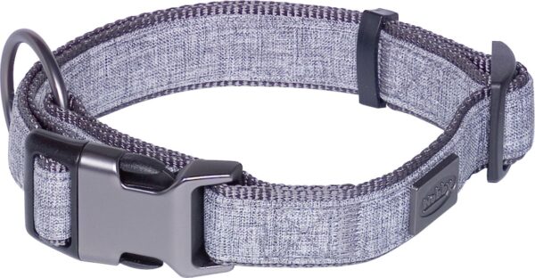 Nobby Halsband Linen Deluxe L 28-40 cm B 20 mm grau