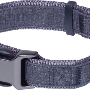 Nobby Halsband Linen Deluxe L 40-55 cm B 25 mm schwarz grau