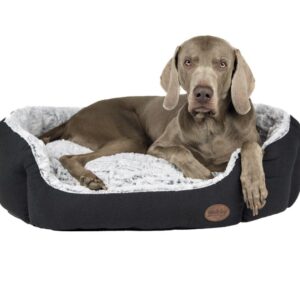 Nobby Komfort Bett Cacho dunkelgrau, oval 86 x 70 x 24 cm