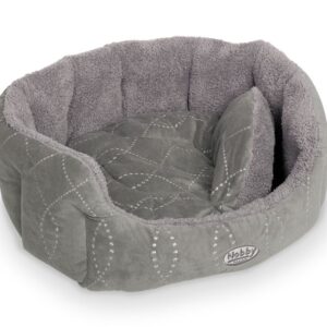 Nobby Komfort Bett Ceno grau / grau, oval 86 x 70 x 24 cm