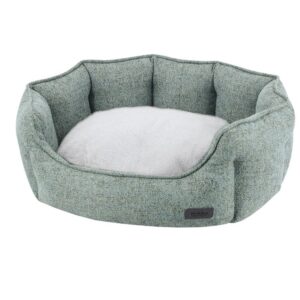 Nobby Komfort Bett Nevis grün/grau, oval 65 x 57 x 22 cm