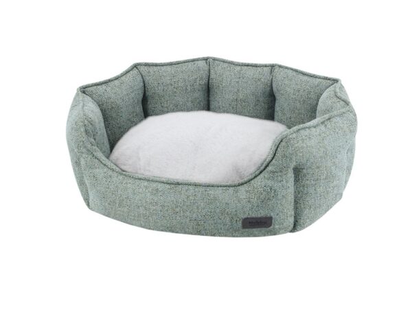 Nobby Komfort Bett Nevis grün/grau, oval 65 x 57 x 22 cm