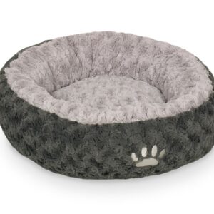 Nobby Kuschelbett Donut Seoli dunkelgrau/hellgrau, rund Ø80 cm