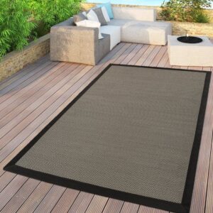 Outdoorteppich Flachgewebter In- & Outdoor Teppich Einfarbig Uni Natürlicher Look Braun Modern, TT Home, rechteckig, Höhe: 8 mm