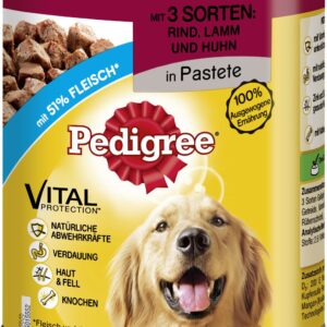 Pedigree Hundefutter Classic 800 g mit Rind, Lamm und Huhn