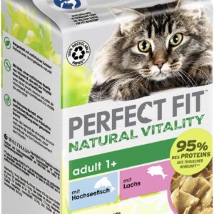 Perfect Fit Natural Vitality 1+ Hochseefisch & Lachs Katzenfutter 6 x 50g