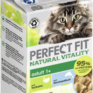 Perfect Fit Natural Vitality 1+ Truthahn & Hochseefisch Katzenfutter 6 x 50g