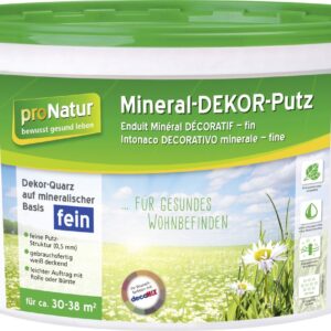 Pronatur Mineral Dekor-Putz 15 kg 0,5 mm fein weiß