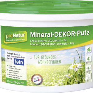 Pronatur Mineral Dekor-Putz 8 kg 0,5 mm fein weiß