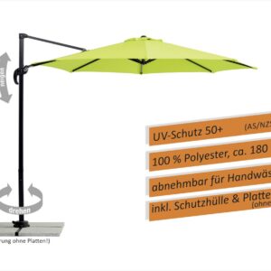 Schneider Sonnenschirm Rhodos Junior apfelgrün, Ø 300 cm