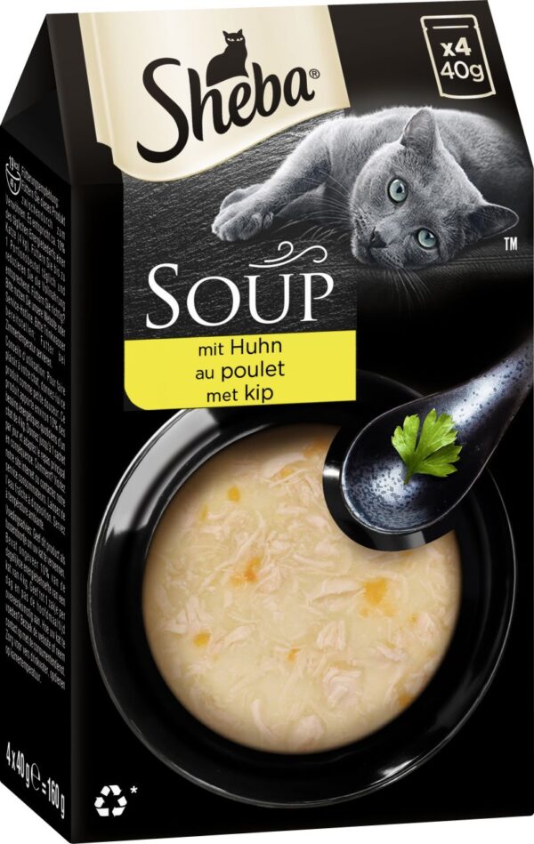 Sheba Soup mit Huhn Katzenfutter 4 x 40g