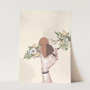 Sinus Art Wandbild Blumen Blüten Hand Feminin Pastelltöne Dekorativ Kunstvoll