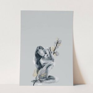 Sinus Art Wandbild Wunderschönes Aquarellmotiv weiblicher Körper junge Frau Dekorativ