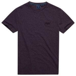 Superdry T-Shirt Superdry Herren T-Shirt VINTAGE LOGO EMB TEE Rich Purple Marl Lila