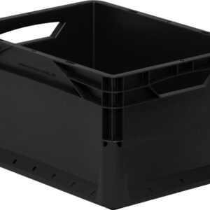 Surplus Eurobox schwarz 40 x 30 x 22 cm (L x B x H), 20 L, mit Handgriff