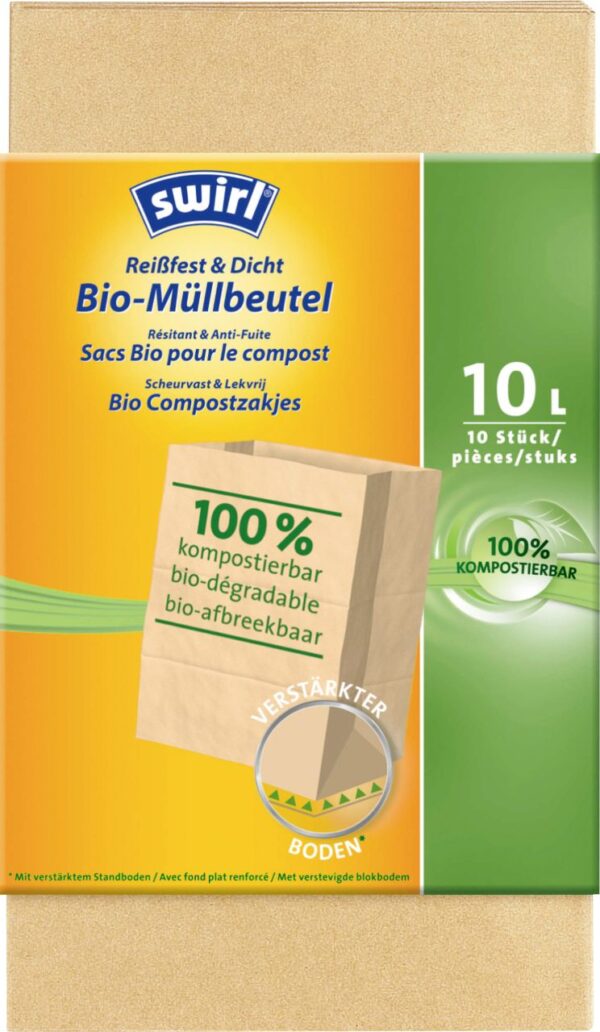 Swirl Bio-Müll-Papierbeutel 10 L, 10 Stück