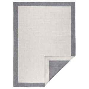 Teppich Teppich Panama, NORTHRUGS, rechteckig, creme/grau, Höhe 5 mm, In/- Outdoor geeignet, Bordüre, Wohnzimmer, Balkon, Terrasse, Flur, robust, pflegeleicht, Flachgewebe, NORTHRUGS, rechteckig, Höhe: 5 mm