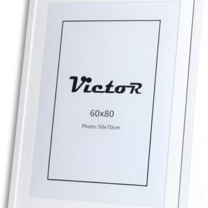 Victor (Zenith) Bilderrahmen Richter, 60x80 cm, in weiß, mit 50x70cm Passepartout, Leiste: 25x20mm