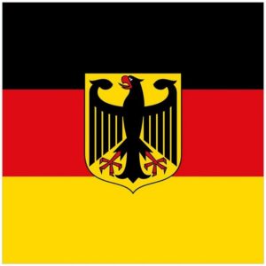 Wallario Möbelfolie Deutsche Flagge mit Wappen