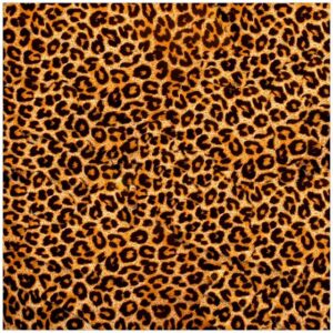 Wallario Möbelfolie Leopardenmuster in orange schwarz