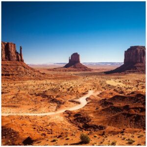 Wallario Möbelfolie Monument Valley unter blauem Himmel